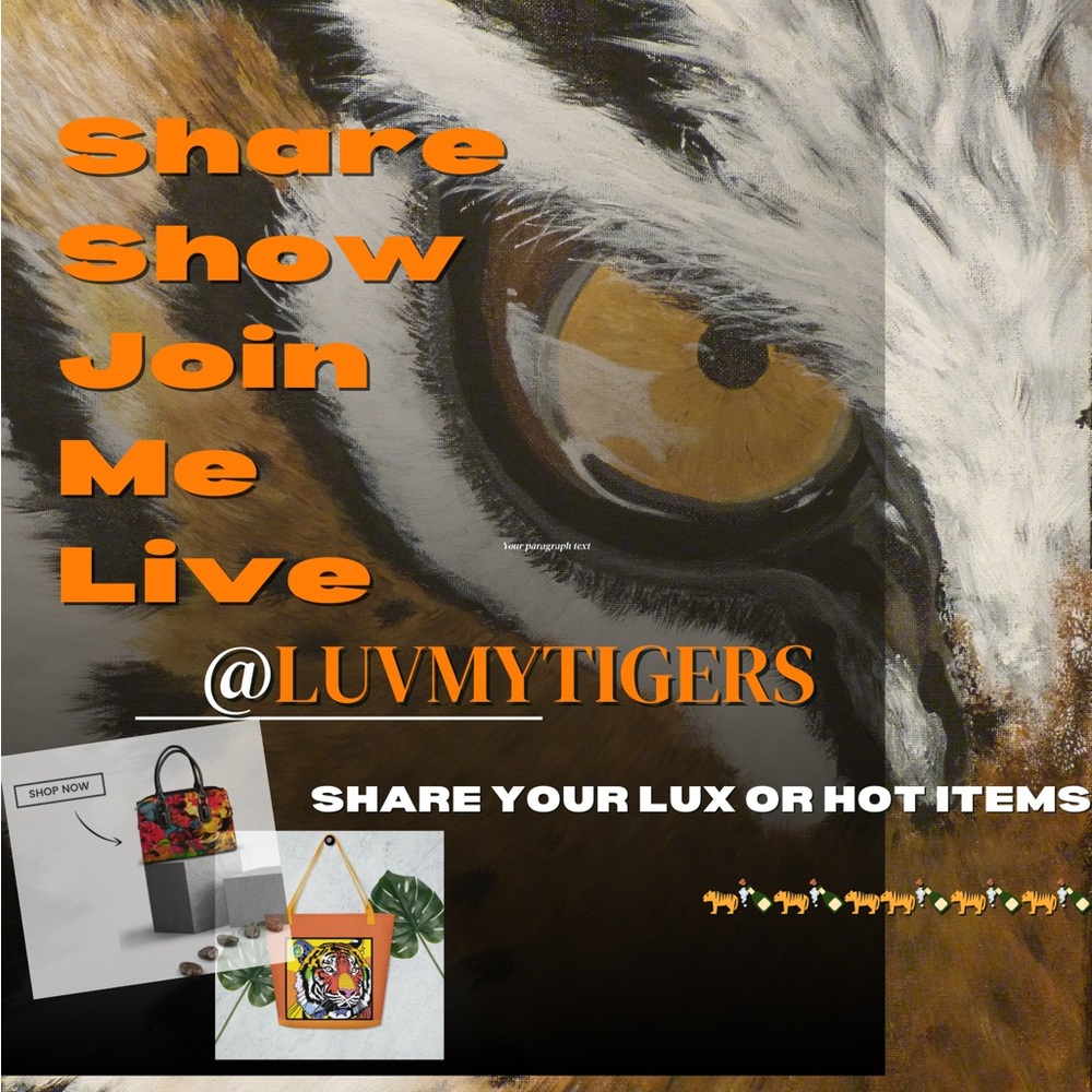 Live Show w Luvmytigers Sundays and Tuesday evenings